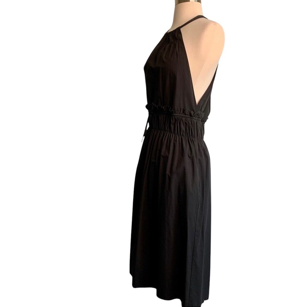 Zara Trafaluc Black Halter Open Back Cutout Midi Dress Small - Picture 5 of 16